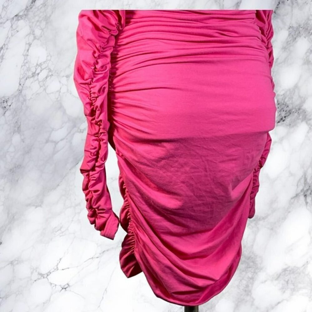 MORE TO COME Shanice Ruched Mini Dress - Pink - Picture 9 of 11